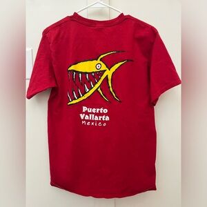 Heavyweight size M red “Puerti Vallarta” tshirt